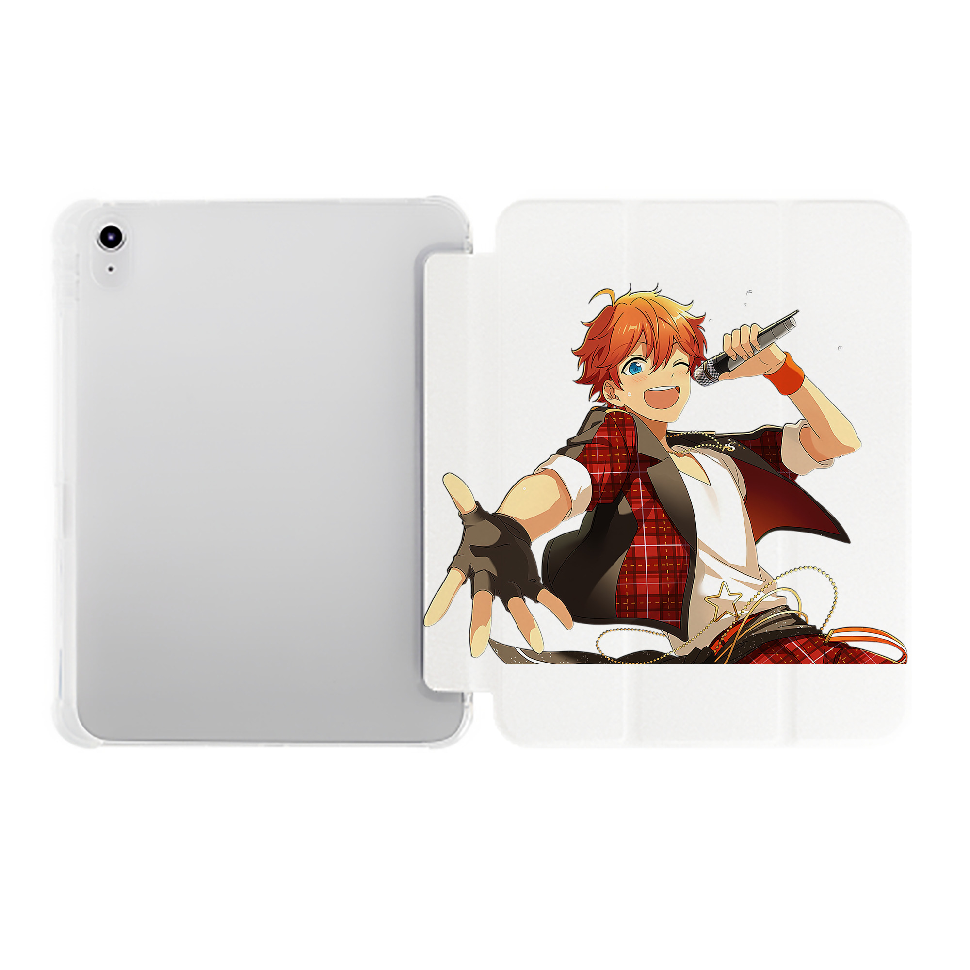 （画像用） あんさんぶるスターズ! Ensemble Stars IPad ケース ペン収納付き 三つ折りスタンド PUレザー×シリコン 対応機種9.5/10.5/10.9インチ